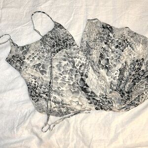 NY&Co snake print maxi dress,